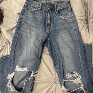 American Eagle Ripped Mom Jeans